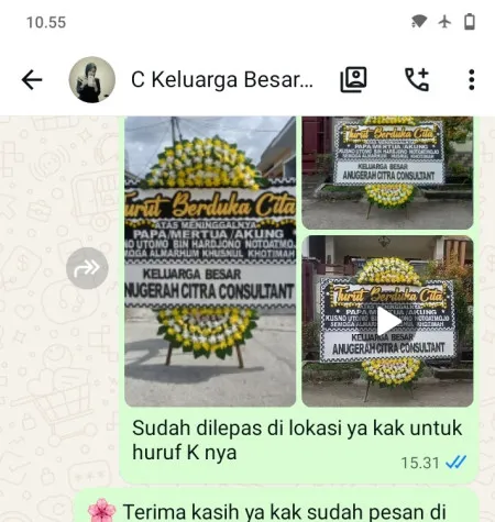 Pengiriman Papan Bunga Duka Pondok Kelapa